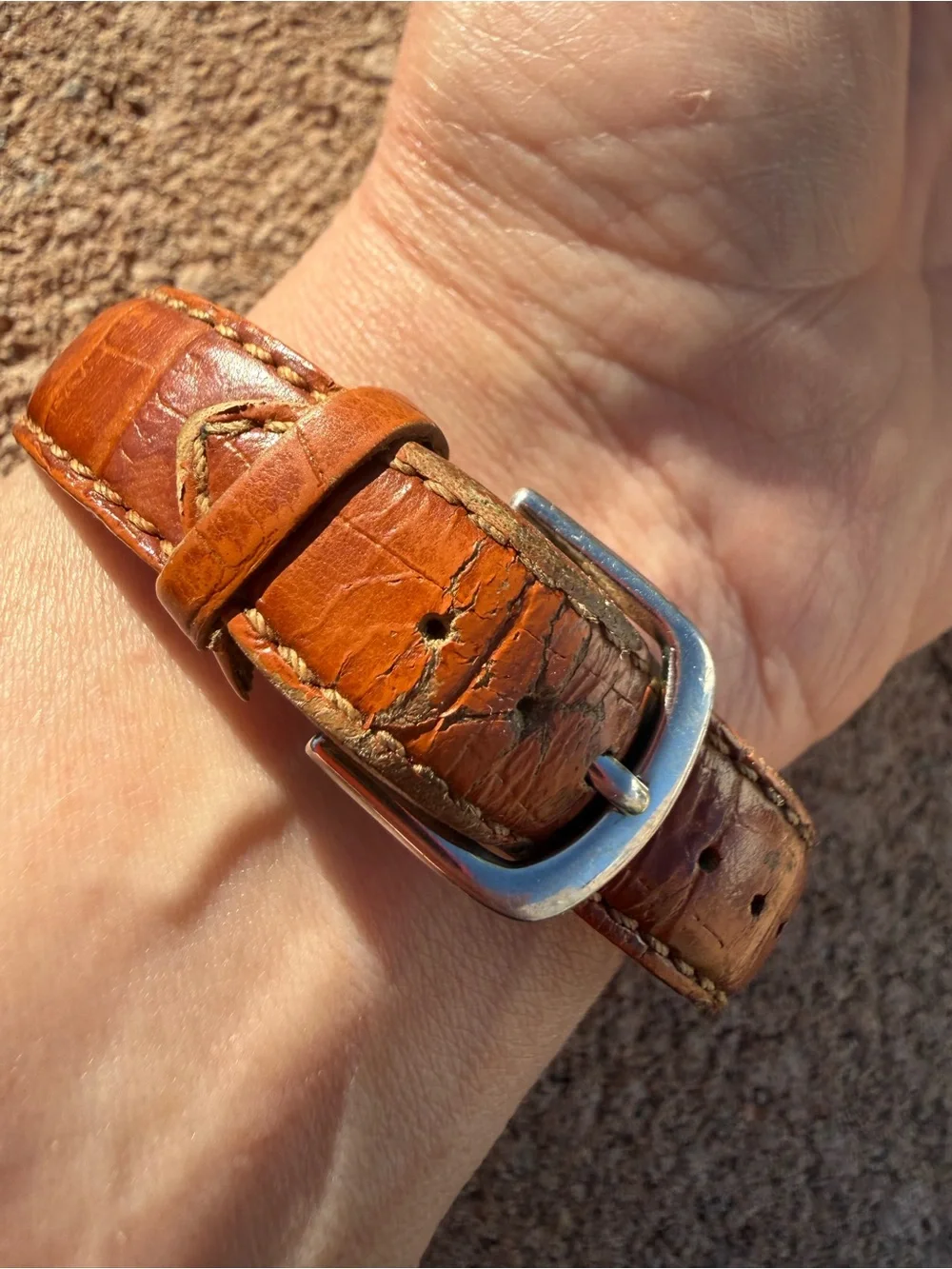 Vintage Phonak Swiss Made Men’s Watch – Brown Leather Strap, Rectangular Case